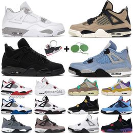 2023 men women basketball shoes 4 4s Desert Moss University Blue White Oreo Taupe Haze Black Cat Bred Neon mens trainers sports sneakers JORDON JORDAM