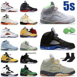 2022 Mens Womens 5 5s Basketball Shoes Top Quality Jumpman Easter Hare Heltem Oregon Ducks What The Trophy Room Metallic Jade Horizon JORDAM