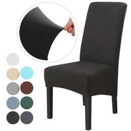 Chair Covers XL Size Cover Spandex Solid Color Dining -dirty Stretch Kitchen For Home Fundas Sillas