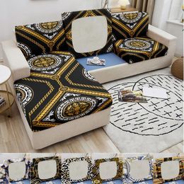 Chair Covers Gold Chain Elastic Sofa Seat Cushion Cover Couch Slipcover Geometric Armchair For Living Room Corner
