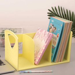 Plastic Book Basket ends Desktop Organizer Shelf Office School Stationery