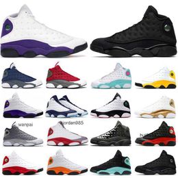 original 13s Dark Powder Blue Basketball Shoes Jumpman 13 University Gold Red Flint Hyper Royal Black Cat Chicago Mens Trainers Sport JORDAM