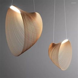 Pendant Lamps Postmodern Wooden Decor Chandelier Design Led Hanging Light Theme El Cafe Lamp Living Dining Bedroom Luminaire