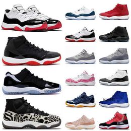 High Quality Mens Sneaker 11s Jumpman 11 Basketball Shoes 2022 New Low Pure Violet Sports Shoe Cool Grey Animal Instinct Space Jam Cap and JORDAM