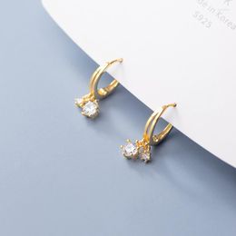 Hoop Earrings MloveAcc Unique Design 925 Sterling Silver Round For Women With CZ Charms Summer Collection Jewellery