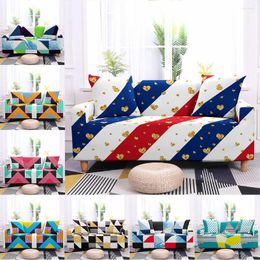 Chair Covers Stretch Sofa Cover Elastic Geometry Slipcover For Living Room 3D Plaid Printed Corner Sectional Couch 1/2/3/4 Seater