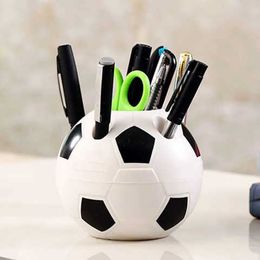 Creative Football Pen Holder Plastic Durable Desktop Storage Box Multifunctional Pencil Rack Stationery Office Home