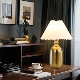Table Lamps Simple Desktop Lamp El Room Pleated Desk For Home Bedroom Dining Bedside Lighting Atmosphere Decorate