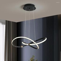 Chandeliers LED Chandelier Lighting For Living Room Bedroom Office 110V 220V Wave Lustre Pendant Lamp Dining