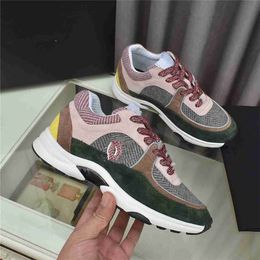 Luxury design Bowling Shoes Channel 2023 fashionable men and women Leather Canvas Letter Logo Casual outdoor Sports running Shoes 04-024
