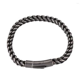 Link Bracelets Classic Style Men Bracelet Simple Stainless Steel Curb Cuban Chain Male Wrist Accessories Hand Jewellery Gifts GL0050