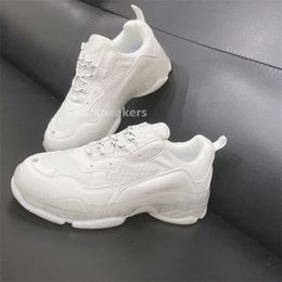 Triple S Clear Sole Casual Shoes Chunky Men Women Sneaker Grey Rainbow Turquoise Light Tan Beige Grey Fluo Height Increase Vintage Mens Chaussures x2