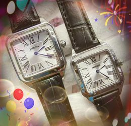 couple women quartz men time clock watches auto date simple roman square dial designer watch all the crime two pins boutique business wristwatch Relojes hombre