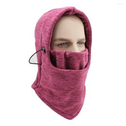 Cycling Caps Winter Warm Thickness Fleece Balaclava Windproof Outdoor Ski Bicycle Hiking Hats Bib Cold Padded Hood Mask Cap