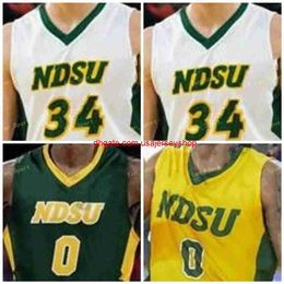 Custom Stitched NDSU Basketball Jersey 13 Chris Quayle 21 Jarius Cook 22 Cameron Hunter 23 Deng Geu