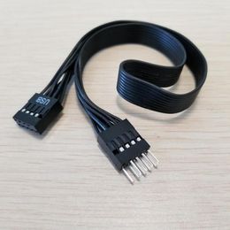 Computer Cables PC Motherboard USB 9Pin Dupont Adapter Male To Female Entension Data Cable Black 30cm