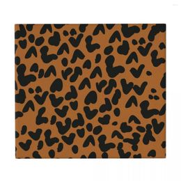 Table Mats Dish Drying Mat For Kitchen Drainer Leopard Print Microfiber Cushion Pad Dinnerware