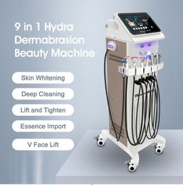 9 in 1 Microdermabrasion Face Lift Radio Frequency Equipment body Skin Wrinkle lift RF hydrogen water peeling oxygen jet beauty care