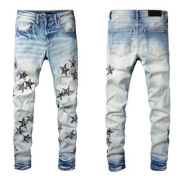 designer mens purple jeans brand denim embroidery pants fashion holes trouser hip hop distressed zipper trousers black jeans for man