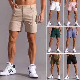 Running Shorts Summer Man Quick Dry Gym Sport Short Pants Fitness Jogging Pocket Male Workout Cargo Pant Gymwear