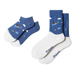 Men's Socks Spring Summer Personality Original Design Anime Cartoon Pattern Cotton Funny Street Fashion Casual Happy