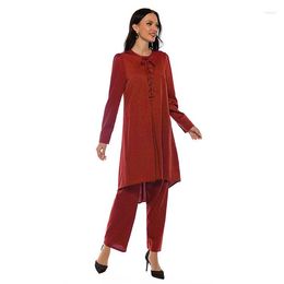 Ethnic Clothing Ramadan Eid Mubarak Kaftan Dubai Abaya Turkey Hijab Muslim Dress Sets Islam For Women Musulman Ensembles Robe Femme Ete