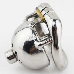 Beauty Items Stainless Steel Stealth Lock Male Chastity Device Cock Cage with Urethra Fetish Penis Ring Belt sexy Toys