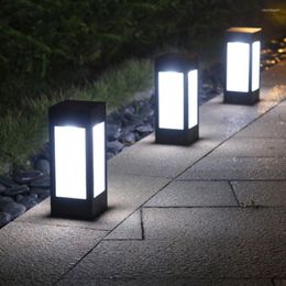 Thrisdar Outdoor LED Solar Garden Light Fence Pathway Lawn Lamps Courtyard Villa Front Door Pillar