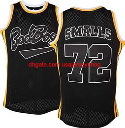 Bad Boy #72 Big Biggie Movie Black Basketball Jersey Stitched S-5XL