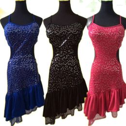 Stage Wear 5-color Latin Dance Skirt One-piece Leotard Dress Clothes Tango Dresses Dancewear Dancing