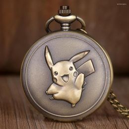 Pocket Watches Figure American Fashion Cartoon Men Women Quartz Necklace Chain Pendant Gifts For Mens Womens