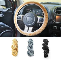 Steering Wheel Covers CR Universal Fluffy Cover Handbrake And Gear Shift Set