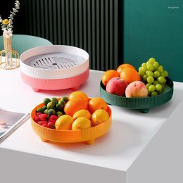 Storage Bottles Nordic Fruit Tray Plate Plastic Philtre Vegetable Basket Footed Bowl Snack Suitable For All Kinds Fruits Drainable