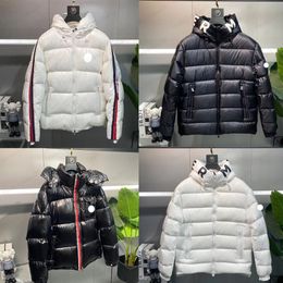 Men's Down Parkas 2023 Designer Mens Winter Salzman Jackets Light Windbreaker Hoodie Black White Puffer Outerwear Man Italy Italian Luxury Hfc1 Kzhm