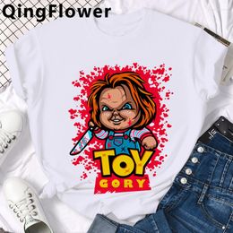 Mens t Shirts Horror Chucky Funny Cartoon Manga Shirt Men Aesthetic Anime Summer T-shirt Casual Graphic Grunge Tshirt Hip Hop Top Tees Male