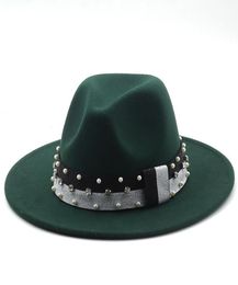 Стингские шляпы шляпы Fedora Hat Women Men Men Ribbon Band Belt Wide Classic Beige White Felt