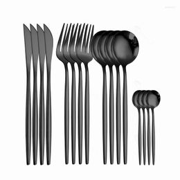 Dinnerware Sets 4sets Cutlery Stainless Steel Set Steak Knife Fork Spoon Teaspoon Flatware Tableware Kitchen Silverware