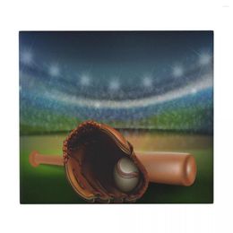 Table Mats Drying Mat Baseball Stadium At Night Time Heat Insulation Holder Dish Cup Draining Pad Kitchenware