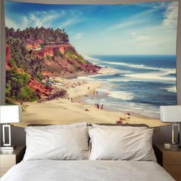 Tapestries Art Tapestry Beach Hippie Wall Hanging Polyester Cloth Large Towel Home Decor Room Aesthetic