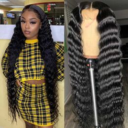 Hot Lace Wigs Mstoxic 28 30 40 Inch Deep Wave Front Human Hair Long Brazilian for Black Women 221216