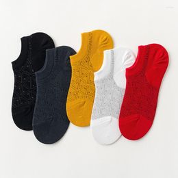 Men's Socks 20 Piece 10 Pairs/lot 2022 Crete Combed Cotton Spring&Summer Jacquard Muslin Invisible Fashion For Boys