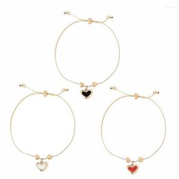 Link Bracelets 3 Pcs Sisters Friend Matching Bracelet For Friendship Heart Long Distance Card Gift Girls Women