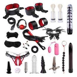 Beauty Items 22Pcs/Set Women sexyy Lace-up Briefs Bondage Handcuffs Couple Toys Tools toys for women