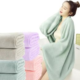 Towel Universal For All Seasons Adults High Density Coral Fleece Super Absorbent Thicken Quick-Drying Plus Size Bath