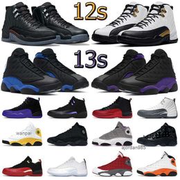 2023 Hotsale Men Basketball Shoes 12s Dark Concord Royalty Taxi Playoffs Utility 13s Red Flint Black Cat Houndstooth Court Purple Mens Women JORDON JORDAB