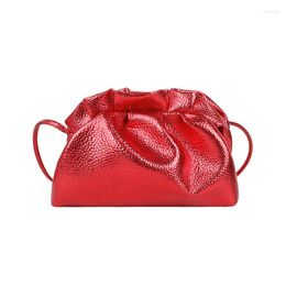 Evening Bags Personalized Exotic Candy Color Drawstring Women's Bag Season Fashion Simple Single Shoulder Solid Messenger