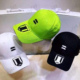 Designer Ball Caps Mens Fashion Solid Green Baseball Hat Luxury Brand Shield Pattern Cap Casquette Women Sport B Letters Hats 3 Colours Top