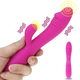 Beauty Items Soft Silicone Rabbit Dildo Vibrator High Quality G Spot Massager Vagina Shocker 10 Mode Female Masturbation sexy Toy for Woman