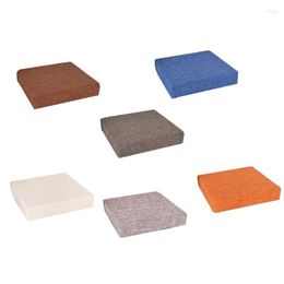 Pillow 40x40cm Square Shape Linen Seat High Density Sponge Dining Chair Pad Zippered Cover Thick Tatami Mat