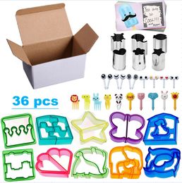 DIY Pastry Tools 36pcs Sandwiches Cutters Maker Food Cutting Bread Plastic Mould for Baking Children Gift Kitchen Accessories